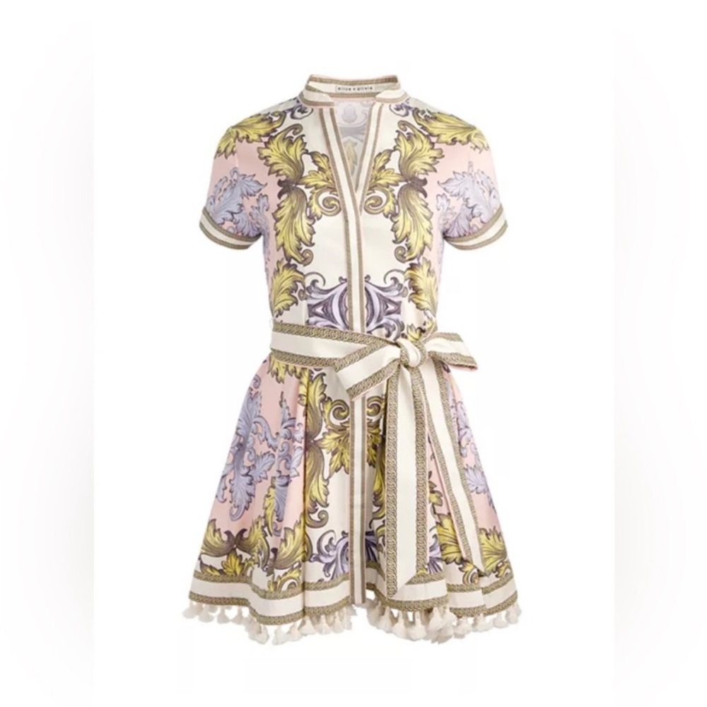 Alice & Olivia Lucy mini shirt dress Brand New with Tags MSRP $440.00